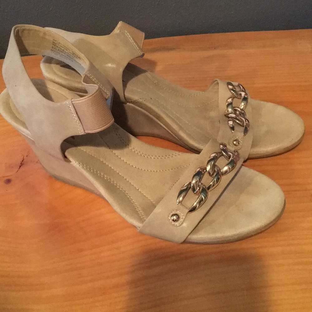 Cream Wedge Sandal